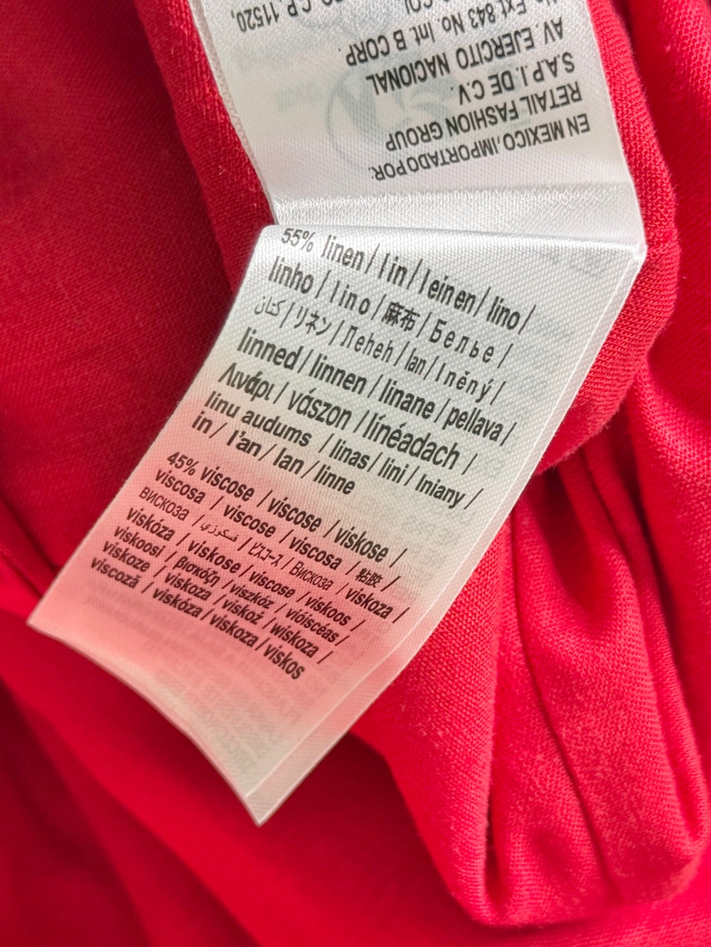 NWT Farm Rio Linen 3D Flower Mini Dress Red White Floral Women’s Size Medium - Picture 10 of 12